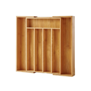 Organizador De Talheres Gaveta Bambu Extensível 7 Divisórias