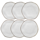 Prato Raso Ryo Maresia Areia 6 Unidades 27,5cm Oxford Porcelanas