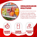 Kit 3 Organizador Multiuso de Geladeira Armário Cozinha Porta Tempero Organizador mantimentos