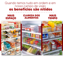 Kit 3 Organizador Multiuso de Geladeira Armário Cozinha Porta Tempero Organizador mantimentos