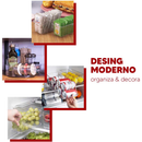 Kit 3 Organizador Multiuso de Geladeira Armário Cozinha Porta Tempero Organizador mantimentos