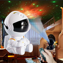 Mini Projetor De Luz Noturna Estrela De Astronauta Galáxia Luz De Luminaria Girado Céu Estrelada