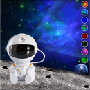 Mini Projetor De Luz Noturna Estrela De Astronauta Galáxia Luz De Luminaria Girado Céu Estrelada