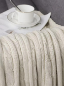 Manta Decorativa Tricot Premium para Sofá Aconchegante Várias Cores 200X90
