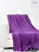 Manta Decorativa Tricot Premium para Sofá Aconchegante Várias Cores 200X90