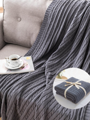 Manta Decorativa Tricot Premium para Sofá Aconchegante Várias Cores 200X90