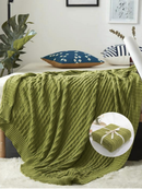Manta Decorativa Tricot Premium para Sofá Aconchegante Várias Cores 200X90