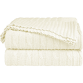 Manta Decorativa Tricot Premium para Sofá Aconchegante Várias Cores 200X90