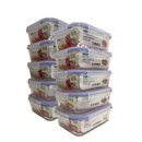 Conjunto Com 10 Potes Vidro 1040ml Hermético Marmita 4 Trava