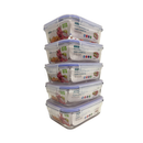 Conjunto Com 10 Potes Vidro 1040ml Hermético Marmita 4 Trava