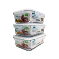 Conjunto Com 10 Potes Vidro 1040ml Hermético Marmita 4 Trava