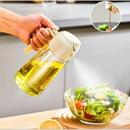 Azeiteiro Vinagreiro Spray De Vidro Com Botao + Bico Dosador + Tampa E Alca De Plastico 470ml