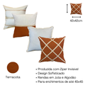 4 Capas De Almofadas Boho Chic Elegante Estilo Rustico