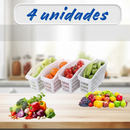 CrateLux™ | Cestos Organizadores Premium para Gaveta da Geladeira