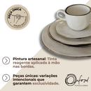 Aparelho de Jantar e Chá Porcelana 20 peças Ryo Maresia Jogo de Pratos e Xícaras Oxford