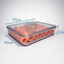 Porta Frios Presunto Queijo Acrílico Resistente Com Tampa Hermético Empilhável Duplo Triplo