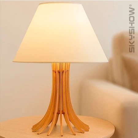 Abajur Giovanna luminaria de mesa sala quarto escritório em mdf cortada a laser