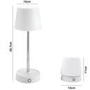 Abajur Recarregável Touch Luminária Retrátil em Aço com Luz de Led Branco Quente Ajustável-USB