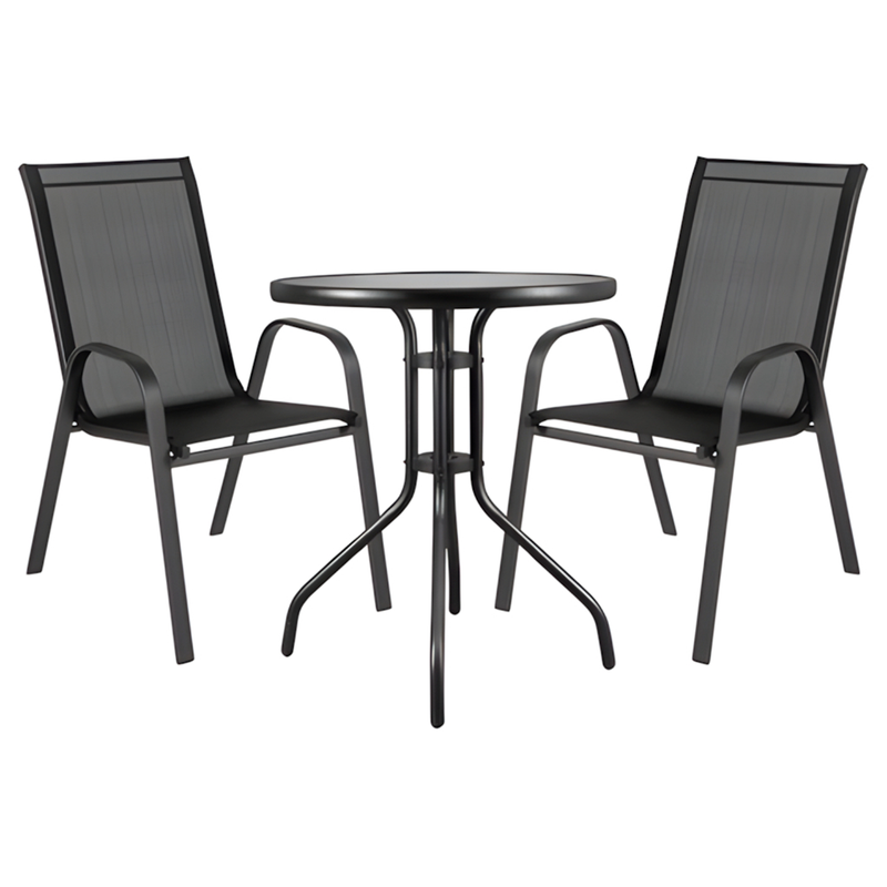 Conjunto De Mesa Com 2 Cadeiras Empoli Em-6021 Para Jardim
