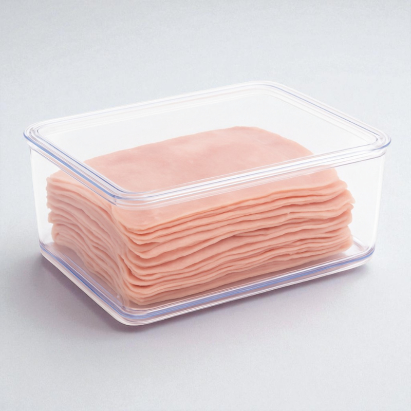 Porta Frios Presunto Queijo Acrílico Resistente Com Tampa Hermético Empilhável Duplo Triplo