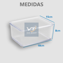 Porta Frios Presunto Queijo Acrílico Resistente Com Tampa Hermético Empilhável Duplo Triplo