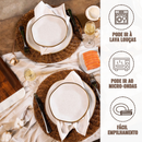 Prato Raso Ryo Maresia Areia 6 Unidades 27,5cm Oxford Porcelanas