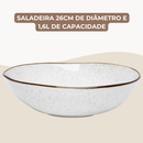 Conjunto Travessa Saladeira Baixelas Para Servir Ryo Maresia Areia Oxford Porcelanas