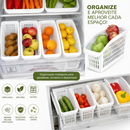 Pote Organizador De Geladeira Frutas Verduras Frescas Multiuso