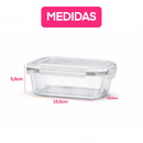 Conjunto Com 10 Potes Vidro 1040ml Hermético Marmita 4 Trava