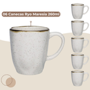 Jogo 6 Canecas Café Chá Ryo Maresia 260ml Oxford Porcelanas