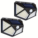 Luminária Parede Solar 100 Leds Com Sensor de Movimento