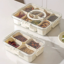 Pote Acrílico Luxo Multiuso Com 4 Ou 8 Divisórias Para Frutas Legumes Carnes E Ovos Transparente