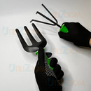 Kit Jogo Jardinagem Jardim Pá Ancinho GarfoTesoura Poda Luva 5 Peças Profissional Ferramenta