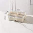 Pote Acrílico Luxo Multiuso Com 4 Ou 8 Divisórias Para Frutas Legumes Carnes E Ovos Transparente